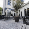 GeoCeramica 60x60x4 Concreet Flower dec