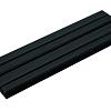 Structusol alu profiel ZWART ST16 lengte 2,4 m met rubber profiel