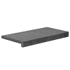 Zwembadrand Tibet Dark Grey 60x30x5/2,5 cm, gevlamd, voorzijde gezoet