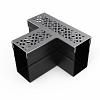 Gardendrain TEE Section RVS-Inox Diamond Line 65/100 mm
