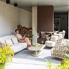 Beverly living chair latte with 3 cushions