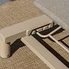 Madeira ligbed incl. kussen en hoofdsteun latte