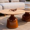 June hoogglans keramiek onderstel caramel voor salontafel 60 cm Ø (H 40)