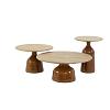 June hoogglans keramiek onderstel caramel voor salontafel 60 cm Ø (H 40)