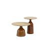 June hoogglans keramiek onderstel caramel voor salontafel 45 cm Ø (H 55)