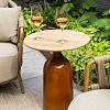June hoogglans keramiek onderstel caramel voor salontafel 45 cm Ø (H 55)