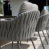 Cannes low dining chair terre with 2 cushions