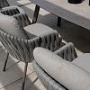 Cannes low dining chair terre with 2 cushions