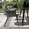 Cannes low dining chair terre with 2 cushions