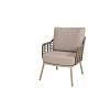 Puglia low dining chair latte with 2 cushions
