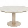 Sarah low dining table printed ceramic 130 cm latte