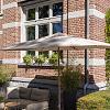 Azzurro 300 cm. Ø zand met houtlook frame