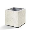 Grigio Cube 40 with wheels - Antique White - Plantruimte 33x33