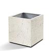 Grigio Cube 40 with wheels - Antique White - Plantruimte 33x33