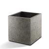 Grigio Cube 40 with wheels - Natural Concrete - Plantruimte 33x33
