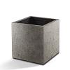 Grigio Cube 40 with wheels - Natural Concrete - Plantruimte 33x33