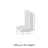 L-Element 60x40x40cm Antraciet