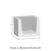 Hoek U-element 50x40x40cm Zwart