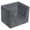 Hoek U-element 50x40x40cm Zwart