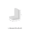 L-element 50x40x40x8cm Grijs