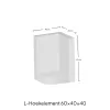 Hoek L-element 60x40x40x8cm Grijs