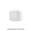 Hoek L-element 40x40x40cm Antraciet