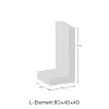 L-Element 80x40x40cm Grijs