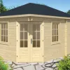 Blokhut Sigrid met aanbouw 28mm L300xB440xH298cm