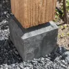 Betonpoer met verstelbare steun 18x18x50cm Antraciet, draadeind M20