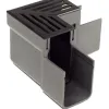 ACO Hexa Slim-Line Zwart Hoek 90 graden