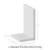 L-Element 150x80x100x10cm Grijs