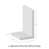 L-Element 140x75x100x10cm Grijs