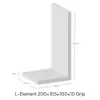 L-Element 200x105x100x10cm Grijs