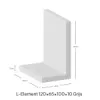 L-Element 120x65x100x10cm Grijs