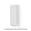 Hoek L-element 140x50x50x10cm Grijs