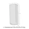 Hoek L-element 150x50x50x10cm Grijs