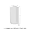 Hoek L-element 120x50x50x10cm Grijs