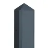 Beton-paal IJssel Antraciet gecoat, diamantkop 10x10x280cm Eindmodel t.b.v. scherm 180x180cm
