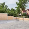 Beton-sleufpaal Zaan 10x10x275cm Wit Vlakke kop