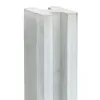 Beton-sleufpaal Zaan 10x10x275cm Wit Vlakke kop Eindmodel