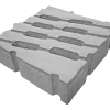 Grastegel type M 40x40x12cm