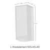 Hoek L-element 100x40x40cm Antraciet