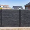 Beton-motiefplaat Schie/Reest Antraciet gecoat H36xD4,8xL184cm Leisteen