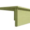 Blokhut Anton met overkapping 40mm groen geïmpregneerd L400xB700xH217cm