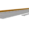 Flexline Borderrand Gegalvaniseerd 7,5cm lengte 220cm incl. 3 grondpennen en verbindingsplaat