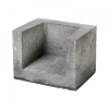 U-hoekelement 30x30x40 grijs