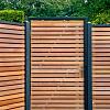 Tuinscherm Prinsenbeek, bangkirai hardhout, RVS-geschroefd, 40-planks (36+4) 180 x 180 cm