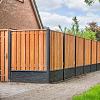 Tuinscherm Dronten, keruing hardhout, RVS-geschroefd, 21-planks (19+2) 180 x 130 cm