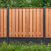 Tuinscherm Dronten, keruing hardhout, RVS-geschroefd, 21-planks (19+2) 180 x 130 cm