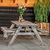 Picknicktafel Basis 180 cm vuren gedroogd, grijs geïmpregneerd